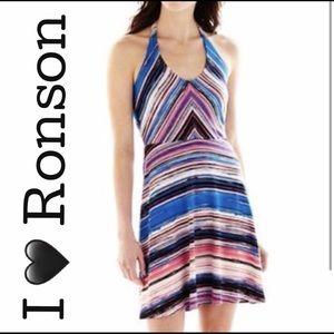 I 🖤 Ronson Halter Top Striped Dress